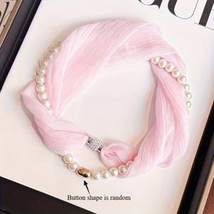 TEMU 2pcs 세트 우아하고 패션적인 여성 크림색 스카프, 작은 긴 스카프 목 보호대, 매칭 셔츠 얇은 스카프, 모든 계절에 적합한 다재다능한 스카프, 여성의 감성을 강화하는 필수 스카프, 어머니의 날에 여성에게 완벽한 선물