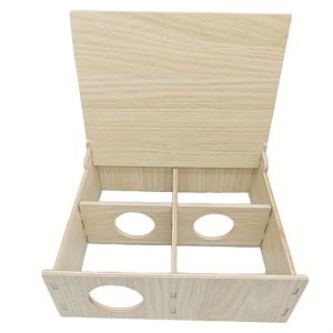 TEMU 햄스터용 목재 터널 케이지와 비밀 구멍 및 접이식 은신처 - 상호작용 탐험 서식지, 내구성 있는 천연목 소동물 쉼터, 통풍 설계