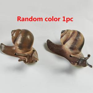 TEMU 1pc 무작위 색상 귀여운 달팽이 장식품 - 실제적인 플라스틱 정원 식물 모델, 갈색과 금색 껍질, 가정, 사무실, 또는 책상 장식에 이상적, 정원 장식 | 예술적인 동물 디자인 | 세부적인 텍스처