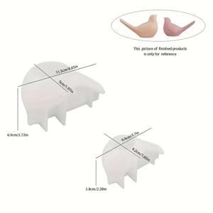 TEMU 레진 캐스팅 모양 LEQU 2 실리콘 새 모양 - 석회석, 콘크리트, 레진 캐스팅에 적합 - 독특한 데스크톱 장식, 예술 공예, 가정 장식, 공예 모양을 만드는 데 적합 | 우아한 디자인 | 부드러운 텍스처