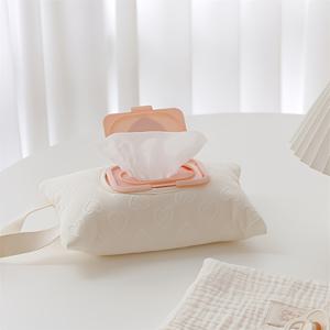 TEMU 대용량 하트 모양 티슈 보관 가방, 자동차용 휴대 가능한 리트랙터블 디자인 여행용 물티슈 디스펜서|물티슈