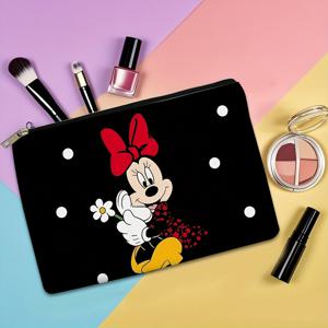 TEMU 1개 클러치백, 미키마우스 & 미니마우스 디자인, 휴대용 화장품·헤드폰 보관 파우치, 할로윈/크리스마스 선물 추천, 다기능 소소품 수납, 여행 필수품, 일상 및 파티 용품, 모임&파티 아이템