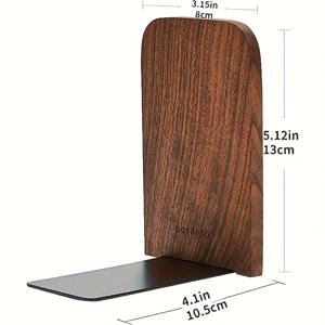 TEMU 전문가용 월넛 책꽂이 2개 세트 | 고급스러운 사각 디자인의 고품질 월넛 나무 데스크 정리함으로 책상 깔끔하게 정리하기