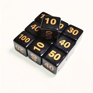 TEMU 10개입 카드 주사위 PTCG 6면체, 체크 주사위 보드게임 카드용