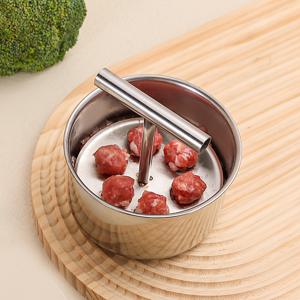 TEMU 스테인리스 스틸 미트볼 메이커, 빠른 DIY 미트볼, 생선볼, 감자볼, 야채볼, - 홈 레스토랑 주방 도구, 현대적인 내구성 있는 조리기구, 사계절에 적합