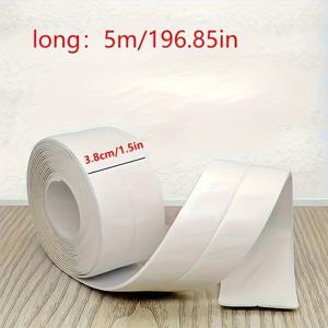 TEMU 1롤 (5m/16.4ft) 초강력 방수 자가 점착 실링 스트립 테이프 - 강력한 PVC 소재, 누수 및 방진, 도구 불필요, 욕실, 주방에 적합