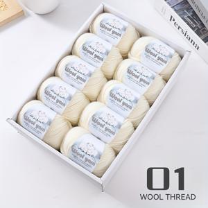 TEMU 10개/500g 고급 메리노 울 뜨개질 실 - 중량감, 부드럽고 통기성 좋은 따뜻한 DIY 소재 (스웨터, 스카프, 모자, 가디건, 담요 등) 다양한 색상|뜨개실