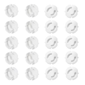 TEMU 20개 아기 안전 콘센트 커버, ABS 소재 구멍 없음, 회전 불가, 필름 불필요, 분해 쉬움, 어린이 가정 안전 필수품, 유럽식 슈코 플러그 호환, 크리스마스 및 할로윈 선물 (블랙/화이트)