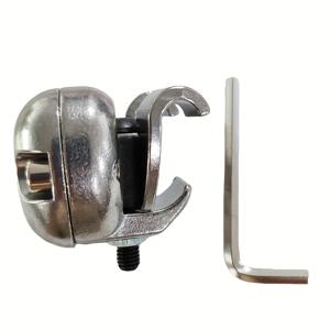 TEMU 1pc 실버 그레이 메탈 톰 후프 클램프 - 소벨, 스플래시 심벌, 탬버린 마운트 브래킷용 조절 가능한 확장 클립