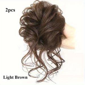 TEMU 2개 세트 우아한 볼륨 컬업두 가발 - 웨딩, 파티, 사진 촬영용 자연스러운 움직임의 곱슬 머리 스타일 - 모든 헤어 타입 및 인종에 적합 - 쉬운 스타일링 액세서리, 정장 이벤트 헤어스타일, 신부 헤어스타일링