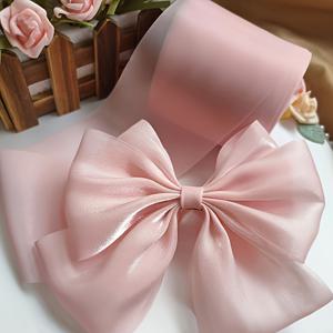 TEMU 3야드(106.3인치)의 진주색 머메이드 꼬리 리본 - 8cm 폭 진주색 틀 부우 소재, DIY 공예, 선물 포장, 홈 데코에 적합(빨강, 파랑, 밝은 핑크, 보라색, 녹색)