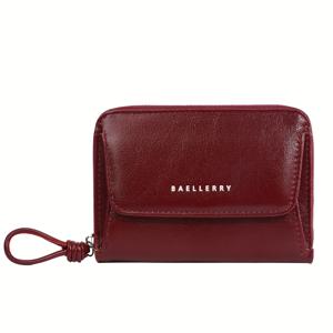 TEMU BAELLERRY 여성 미니 지갑 - 빨간색 크레딧 카드 홀더, 지퍼, 조절 가능한 스트랩, 골든 톤 하드웨어, 완벽한 어머니의 날 선물, 크레딧 카드 지갑, 컴팩트한 디자인, 내구성 있는 구조