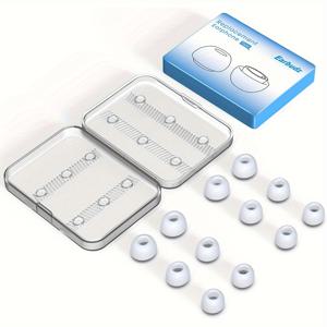 TEMU Airpod Pro 이어폰 Apple용 대체 - 작은, 중간, 큰 크기 (흰색)