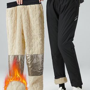 TEMU 여성용 겨울용 보온 바지, 풀 지퍼 클로저 & 지퍼 포켓 - 강력한 보온성, 풀 길이 지퍼, 레그 디자인, 세탁기 사용 가능 - 스키, 스노ーボ드, 야외 활동에 적합 - 여성용 따뜻한 겨울 바지|냉장고바지|바지|헬스복