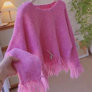 TEMU 여성용 시크한 노란색 태슬 가디건 - 편안한 가을 풀오버, 프린지 디테일, 긴 소매, 라운드 넥, 캐주얼 또는 스타일리시한 의상에 완벽, 캐주얼 웨어 가디건 | 프린지 디테일 가디건 | 건축, 가디건 스웨터