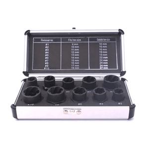 TEMU 10pcs 손상된 너트 볼트 리무버 여러 크기 역학 장비 도구 추출기 가정용 핸드 툴 키트 스레딩