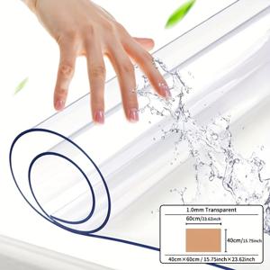 TEMU 1.0mm 두꺼운 PVC 투명 테이블 커버, 스크래치 방지, 열 방지 테이블 보호자, 가정 및 호텔 식사 테이블, 차 테이블 및 커피 테이블용 (대서양 수송 가능), 테이블 보호 | 세련된 테이블 커버 | 부드러운 질감
