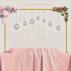 TEMU 철 조절 가능한 금속 테이블 아치 스탠드 - 전기 불필요, 깃털 없음, 풍선 및 꽃 장식용, 결혼식, 생일, 기념일, 졸업식에 완벽 (자체 조립)