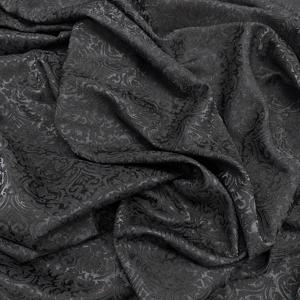 TEMU 1개 고급스러운 3D 질감 자카드 브로케이드 원단, 의류 및 가구 커버용 블랙 엠보싱 다마스크 패브릭, 145g/m²