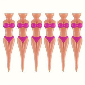 TEMU 6-12개 재미있는 여성 & 소녀 골프 티 - 7.62cm 내구성 있는 플라스틱, 훈련용 액세서리, 전문가급 골프 스파이크로 나만의 골프 경험을 만들어보세요