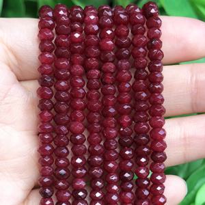 TEMU 105개 천연 가넷 스톤 비즈 3x5mm 론델 컷팅 루스 비즈, 딥 레드~버건디 색상, DIY 주얼리 만들기, 핸드메이드 팔찌 목걸이 귀걸이 공예용품, 여성 선물 액세서리, 반짝임 효과, 일관된 품질, 광택 표면