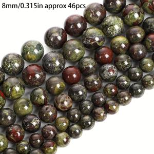 TEMU 천연석 드래곤 블러드 스톤 재스퍼 스페이서 비즈 DIY 팔찌 라운드 루스 비즈 주얼리 만들기 바느질 액세서리 4/6/8/10mm, 핸드메이드 주얼리,공예 액세서리,장식용 스페이서, 주얼리,내구성 있는 비즈,비딩 부품,핸드메이드 크리에이터스,공예 애호가