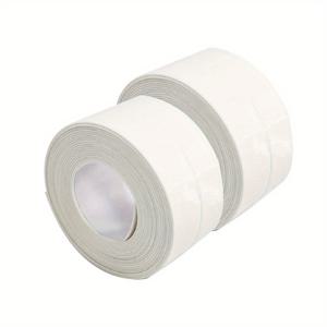 TEMU 방수 화장실 코일 테이프 2롤, 주방 및 욕실용 자체 접착 실란트, 싱크대 조인트용 방습 접착 스트립, 5m/16ft, PVC 소재, 적용 용이, 물 손상 방지, 주방 싱크대 밀봉 | 매끄러운 마감 | PVC 코일 스트립, 화장실 코일 밀봉|싱크대|씽크대