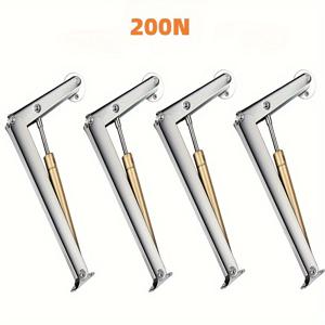 TEMU 4팩 현대 금속 힌지, 광택 표면 마운트, 유압 가스 스프링 댐퍼, 60/80//150/200N 조절 가능한 다다미 매트 도어, 주방 캐비닛, 가구 리프트용 조절 가능한 지지대 포함, 가정용 가구, DIY 프로젝트에 적합한 제품 선택, 다양한 크기와 스타일로 제공되는 제품으로 선택의 폭이 넓습니다.