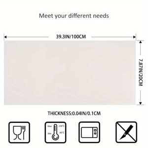 TEMU 1 롤 내구성 실리콘 고무 매트, 고온 내성 개스킷 시트, 산업용으로 쉽게 자를 수 있는 밀봉 패드