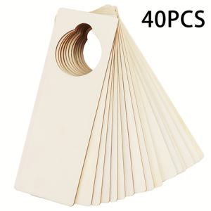 TEMU 20/40pcs 도어 핸들 신호 블랭크 나무 태그, 공예 및 장식, 노란 나무, DIY 집 장식, 메모 로그, 친구와 가족을 위한 손수 제작 선물, 14세 이상에 적합