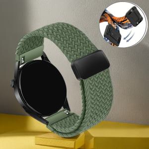 TEMU 1pc 나이롱 브레이드 스마트 워치 밴드, 18mm/20mm/22mm 와이드 루프 스트랩, 삼성 7/6/5/4/Pro, 화웨이 워치 4Pro GT 2e 3 4 5와 호환, 업그레이드 자기 끈, 내구성 있는 폴리아미드 소재