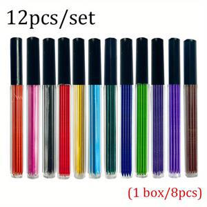 TEMU 2.0mm 기계식 자동 펜 코어 세트 12박스, 12색 예술용 흑연 HB 연필심, 스케치, 그림 그리기, 글쓰기, 사무용 문구용품에 적합한 자동 연필 액세서리 (12색 펜 코어)