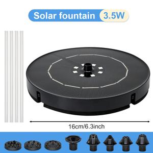 TEMU 1pc 태양광 분수 펌프, 리튬 배터리 포함, 3.5W 부유형 태양광 분수, 7개의 노즐 액세서리, 새 목욕탕, 정원, 연못, 수영장, 야외 조명 디스플레이, 태양광 분수 펌프|수경