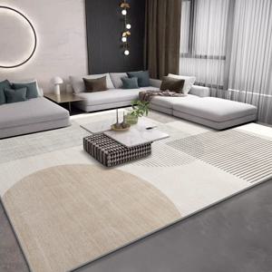 TEMU 1개 현대적 기하학 패턴 매트, 럭셔리 벨벳 미끄럼 방지 거실 매트, 100% 폴리에스터 세탁 가능, 거실, 침실, 공부방, 메이크업룸, 홈 데코 실내 공간에 적합, 고발주 지역용 러그/카펫