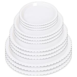 TEMU 12개 식물 트레이 (4가지 사이즈 포함) - 벽돌 레드 또는 화이트 원형 플라스틱 화분 받침대, 실내/야외 사용 가능, 발코니, 테라스 및 실내 식물 관리에 적합