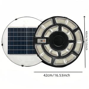 TEMU 1pc 태양열 야외 마당 조명, 원격 제어, 설치가 쉬움, 태양열 경로 조명 타이머 기능, LED 조명, 운동 센서 장착, 저녁부터 새벽까지 자동으로 켜짐/끄짐, 내구성 있는 ABS 소재로 제작, 광택된 표면, 692개의 고출력 램프 비즈, 야드, 경로, 잔디, 빌라, 차고에 적합 (모든 제품은 램프 포스트를 포함하지 않음)|타이머