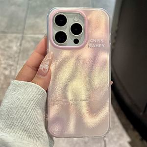TEMU 귀여운 3D 그라데이션 글리터 아이폰 16 15 14 프로 맥스 11 럭셔리 블링 보호용 소프트 케이스