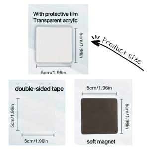 TEMU 48pcs 고 투명성 아크릴 DIY 냉장고 스티커 재료 세트로 냉장고 스티커, 주방 홈 데코, 사진 앨범 및 모든 사진, 가족, 추수감사절, 아버지의 날 및 어머니의 날을 만드는 데 사용됩니다. 엄마, 아내, 친구를 위한 독특한 선물, 추수감사절, 아버지의 날 및 어머니의 날