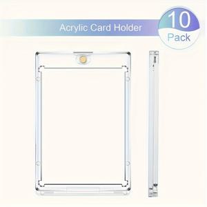 TEMU 10개 마그네틱 카드 홀더 35pt 야구 카드 홀더 하드 플라스틱 트레이딩 카드 보호 케이스, 트레이딩 카드, 스타 야구 카드, 신용 카드, 크리스마스 선물을 표시하기에 적합합니다.