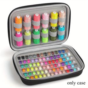 TEMU 보빈 케이스 실 정리함, 최대 84개의 보빈과 24개의 재봉실 스풀을 수납하는 보관 박스