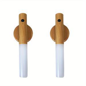 TEMU 사무실 복도, 가정 욕실, 캐비닛을 위한 2개의 USB 충전식 LED 움직임 센서 벽 조명, 300mAh 배터리, 쉽게 설치, 자기 센서, 오일 러브 핏, 위쪽 조명, 욕실 야간 조명, 세련된 디자인, 고품질 플라스틱
