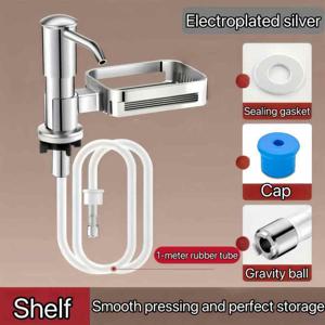 TEMU 1pc 압력형 비누 분무기, 주방 비누 분무기, 누출 방지 비누 분무기, 접촉 비누 분무기, 비누 분무기, 고급 비누 분무기, 주방 보관 장치, 공간 절약 비누 분무기, 비누 분무기 세트, 주방 비누 분무기와 보관 랙, 필수 가정용품, 업그레이드 주방 가제트