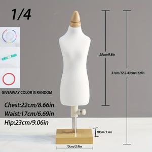 TEMU 미니 여성 인형, 인형 드레스 모양, 아름답고 실용적, 1/4, 1/3, 1/2 사이즈, 블랙 앤 화이트 듀얼 컬러, 작은 애완 동물 옷, 웨딩 드레스, 수제 프로젝트를 보여주는 데 적합합니다.