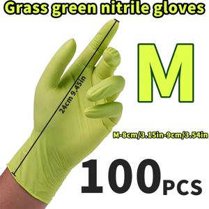 TEMU 30/50/100팩, L/M/S 사이즈, 잔디색 니트릴 장갑, 일회용 니트릴 장갑, 청소, 애완동물 목욕, 미용, 네일아트, 욕실 청소, 주방 청소용