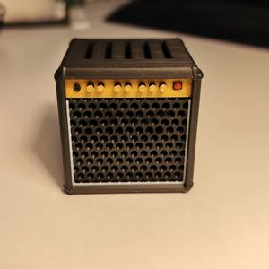 TEMU 모던 아트 기타 픽 홀더 + 6가지 랜덤 컬러 픽 세트, 스타일리시한 뮤직 선물 – 내구성 있는 레트로 스피커 디자인, 밴드 멤버를 위한 다기능 정리함, 생일 혹은 크리스마스 선물 추천