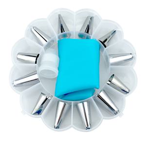 TEMU 케이크 장식 팁 세트, 재사용 가능한 파이핑 백과 보관함 - 스테인레스 스틸 별 모양 노즐, 크리스마스, 할로윈, 부활절, 추수감사절, 한카, 컵케이크 장식 용품