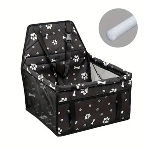 TEMU 클립 온 안전 가죽 끈이 있는 애완견 부스터 카시트 개 카시트 캐리어 강아지 카시트