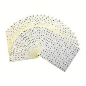 TEMU 알파벳 A부터 Z까지의 스티커 26장 세트 - 작은 원형 종이 자체 접착식 글자 라벨