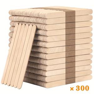 TEMU 300/500/1000개 자연 목재 팝스ICLE 스틱, DIY 프로젝트용 4.5인치 크래프트 스틱, 롤리팝 트리트 스틱, 아이스 팝 크래프팅, 창의적인 어린이 활동 및 가정 예술