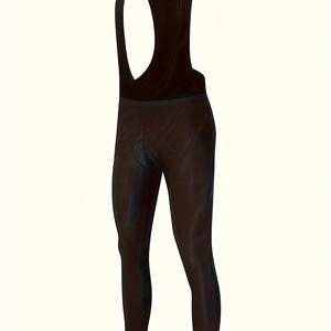 TEMU QHUBEKA 남성용 블랙 사이클링 빕 타이츠 - 고탄성, 흡습 발산, 통기성, 풀 렝스, 패딩, 반사, 프로페셔널 로드 바이크 팬츠 봄, 여름, 가을용